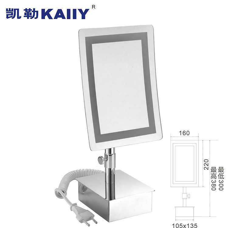 酒店台式化妆镜欧式镜子单面梳妆镜便携公主镜浴室美容镜3倍放大