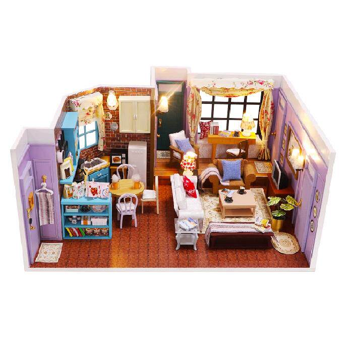 现代简约北欧风格Lil Haven DIY手工莫妮卡模型屋微缩场景小屋
