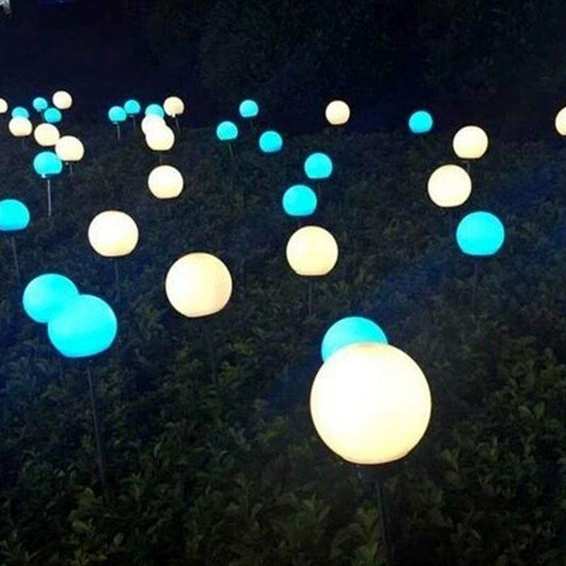 七彩led圆球芦苇灯亚克力磨砂户外防水插地灯景观灯亮化工程灯