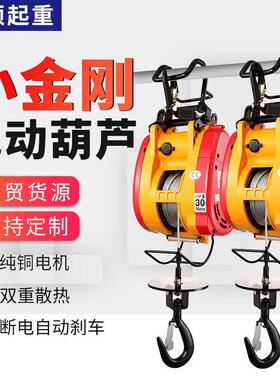 小金刚提升机微型220v电动葫芦家用升降机悬挂式钢丝绳起重小吊机