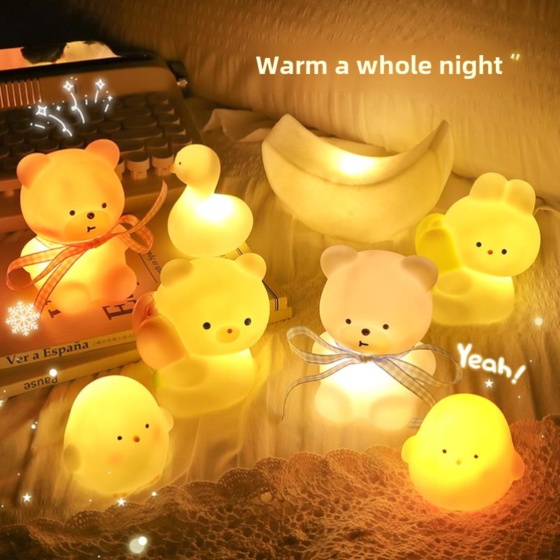 小夜灯卧室睡眠灯女生儿童晚上睡觉可爱氛围房间台灯网红床头灯
