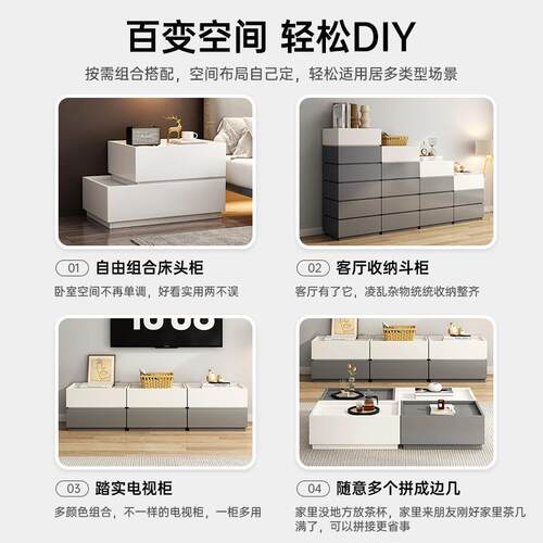 斗柜家用卧室收纳柜客厅靠墙五斗柜立柜抽屉柜子储物柜床头置物柜