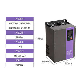 海仕达变频器三相380v重载通用大功率55/75/90/220/350/400/630kw
