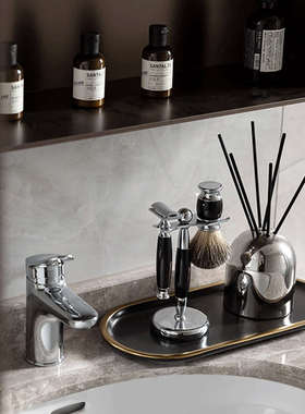 样板房样板间售楼部卫生间洗手间厕所浴室收纳托盘台面装饰品摆件