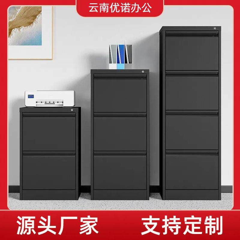 云南昆明卡箱挂劳柜办公室A4二斗四斗档案柜拆装带锁资料柜矮柜