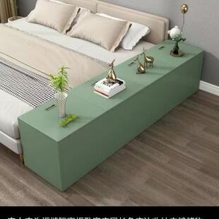 室床边床尾夹万缝柜窄长条加UKK缝源头置物储物柜飘窗宽拼卧接床