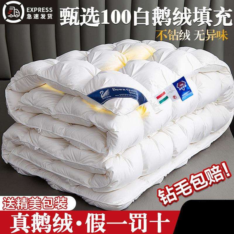 羽绒被加厚保暖冬被芯95白鹅绒酒店单人鸭绒被棉被冬天季春秋被子