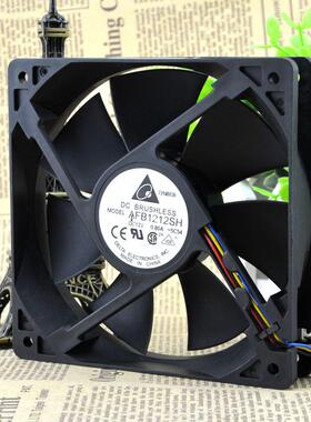 台达1202512厘米12V0.80A四线PWM自动控速大风量风扇AFB1212SH