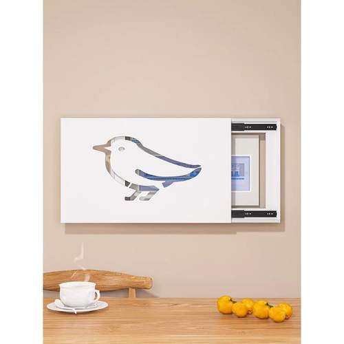 电表箱装饰画书桌收纳置物架