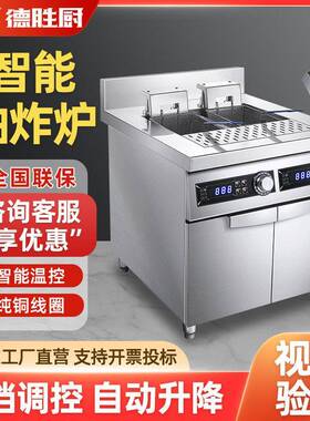 自动升降电炸炉商用双缸双筛智能控温大容量电热炸锅商业用油炸机