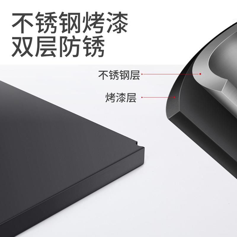 不锈钢夹缝置物架厨房落地微波炉放锅架家用收纳架子多功能多层柜