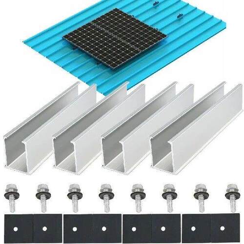 Solar Panel Module Bracket Rail Trapezoidal Roof PV Mount