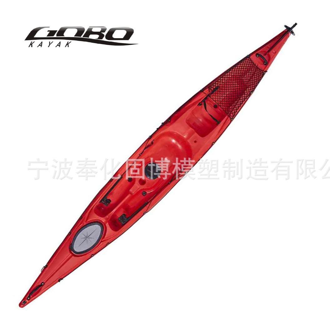 单人5米05海洋舟冲锋舟工厂直销硬艇塑料滚塑艇单人皮划艇