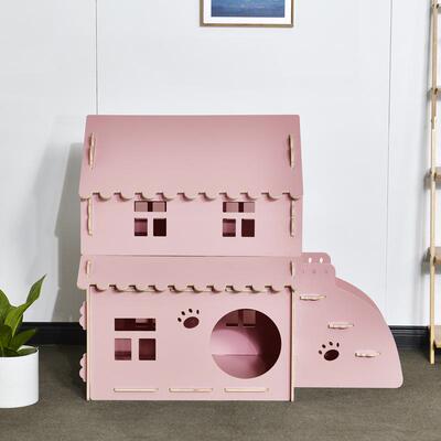 家用猫抓板双层猫别墅豪华二层猫窝别墅猫窝一体耐磨耐抓四季批发