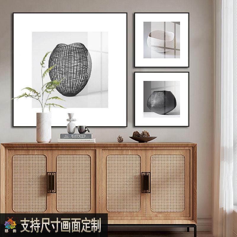 正方形组合现代简约装饰画客厅餐厅饭厅壁画样板间卧室高级感挂画