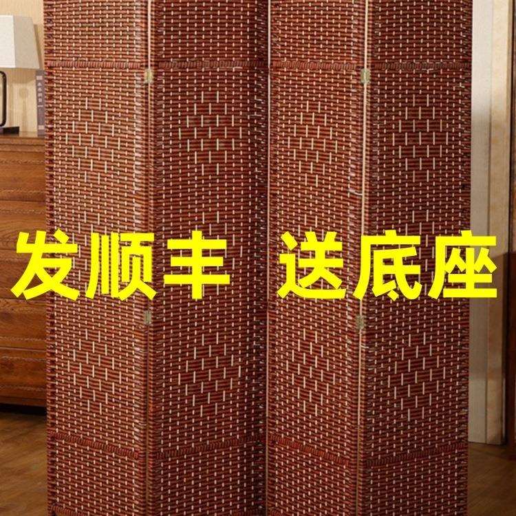 中式屏风移动实木客厅现代网红房间简易隔断田园玄关卧室折叠折r*