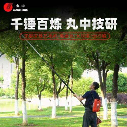 WZK900H丸中WANZHONG锂电高枝锯伸缩加长杆高空修剪树枝锯电链锯