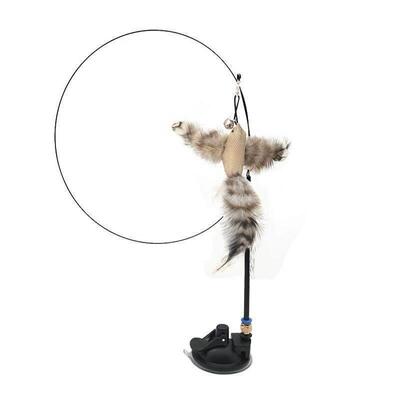 Simulation Bird interactive Cat Toy Funny Feather Bird with