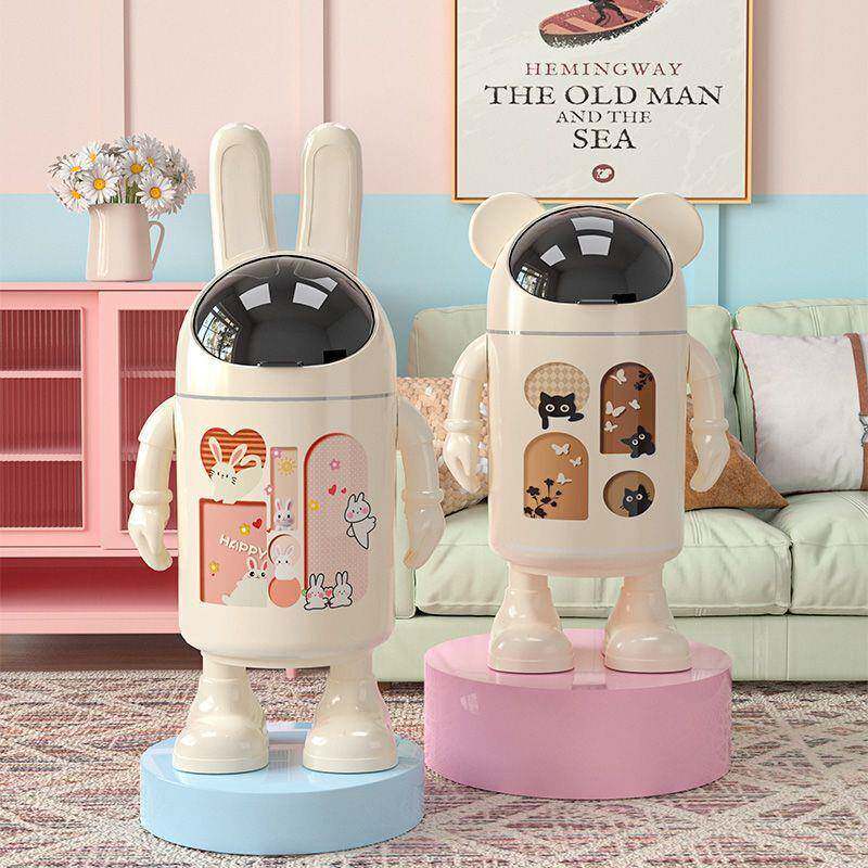 垃圾桶高颜值家用厕所厨房客厅卫生间卧室可爱创意卡通大容量纸篓