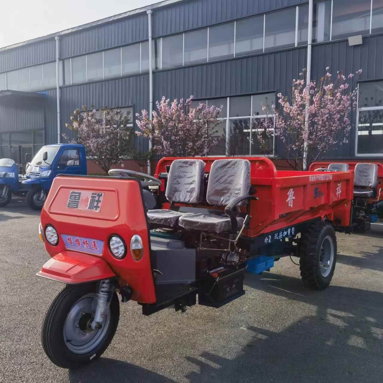 1500三轮车工地矿山运载重自卸三马子电动油翻斗三