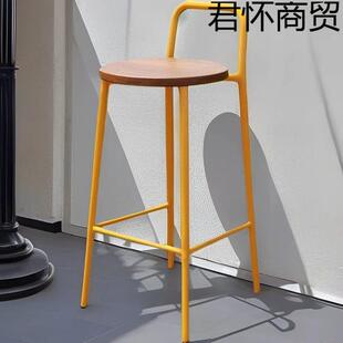 2025新款实木直销工业风户外台椅吧家酒吧休凳网红靠背闲高GVH用