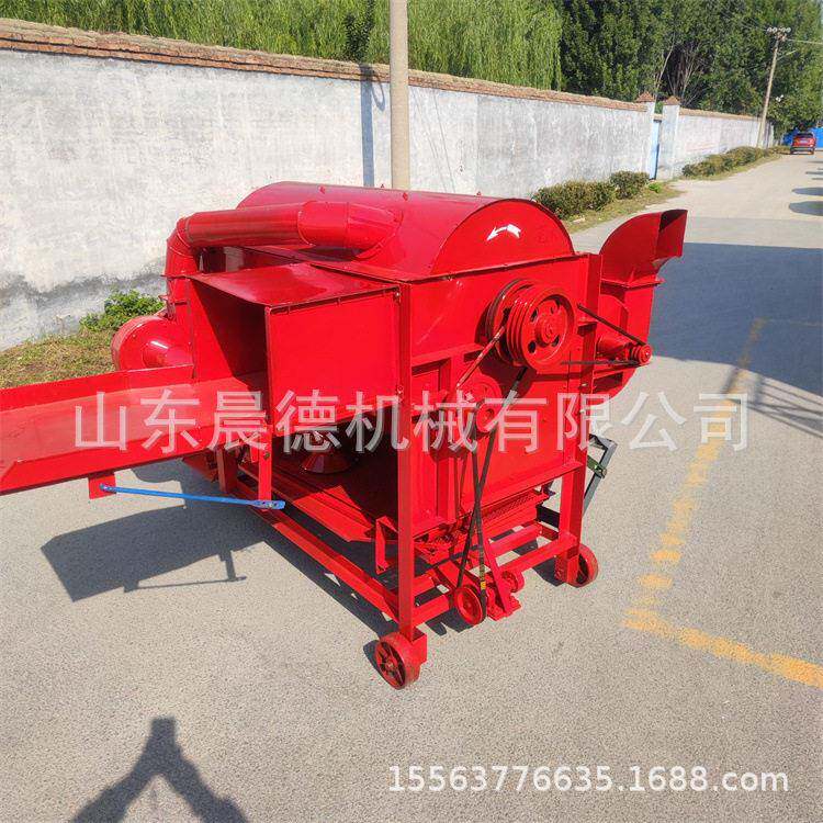 125型柴电两用多功能脱粒机蚕豆脱壳小麦谷子打场机