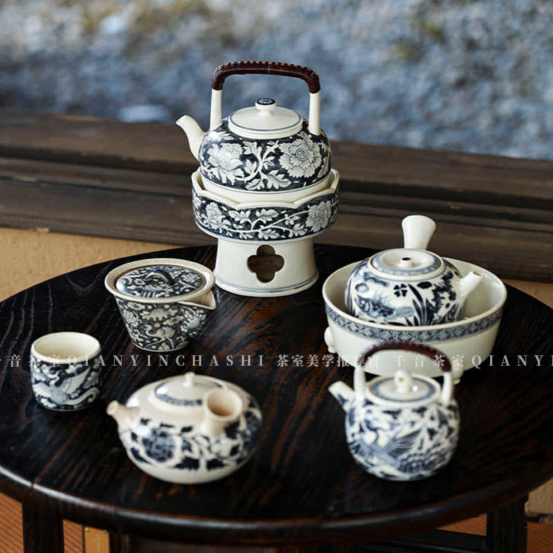 【梵山堂 花口海棠酒精炉】围炉煮茶手工陶瓷煮茶器酒精炉煮茶壶