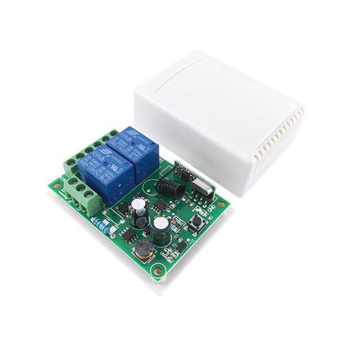 交流220V2路无线遥控开关85至250伏宽电压远距离电机正反转控制器
