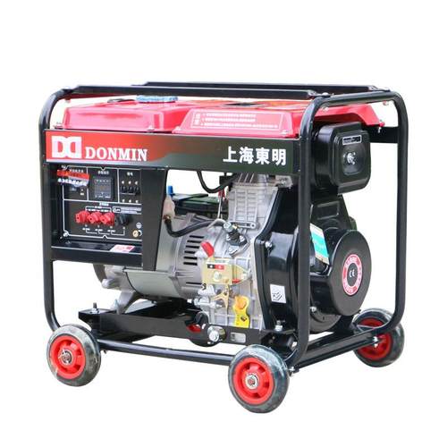 东明小型3v80w三相5k瓦柴油发电机组5000w工程移动YCHDMD6500L千E