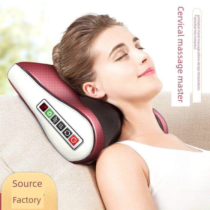 颈椎按摩器腰部智能加热后颈部多功能加热按摩颈椎枕