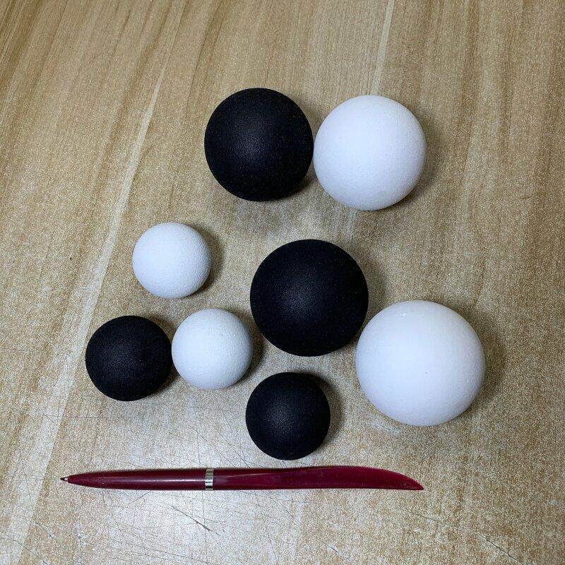EVA泡沫实心微弹性不吸水摄影道具DIY制作装饰黑白色水面玩具小球