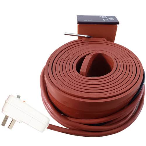 0-150℃硅橡胶电热带已连接数显温控和漏电保护插头