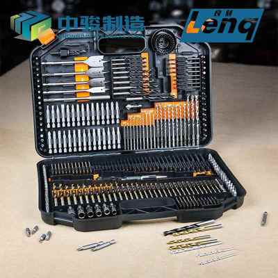 多功能电动组工钻具配件246pcs钻381头合套装批头麻花配水泥开孔