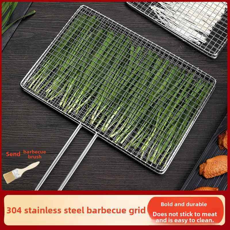 304不锈钢烧烤网矩形烧烤网烤鱼夹蔬菜烤蔬菜羊肉卷夹烧烤,厨房/烹饪用具,烧烤网,淘宝优惠券,粉丝福利购,淘宝优惠卷