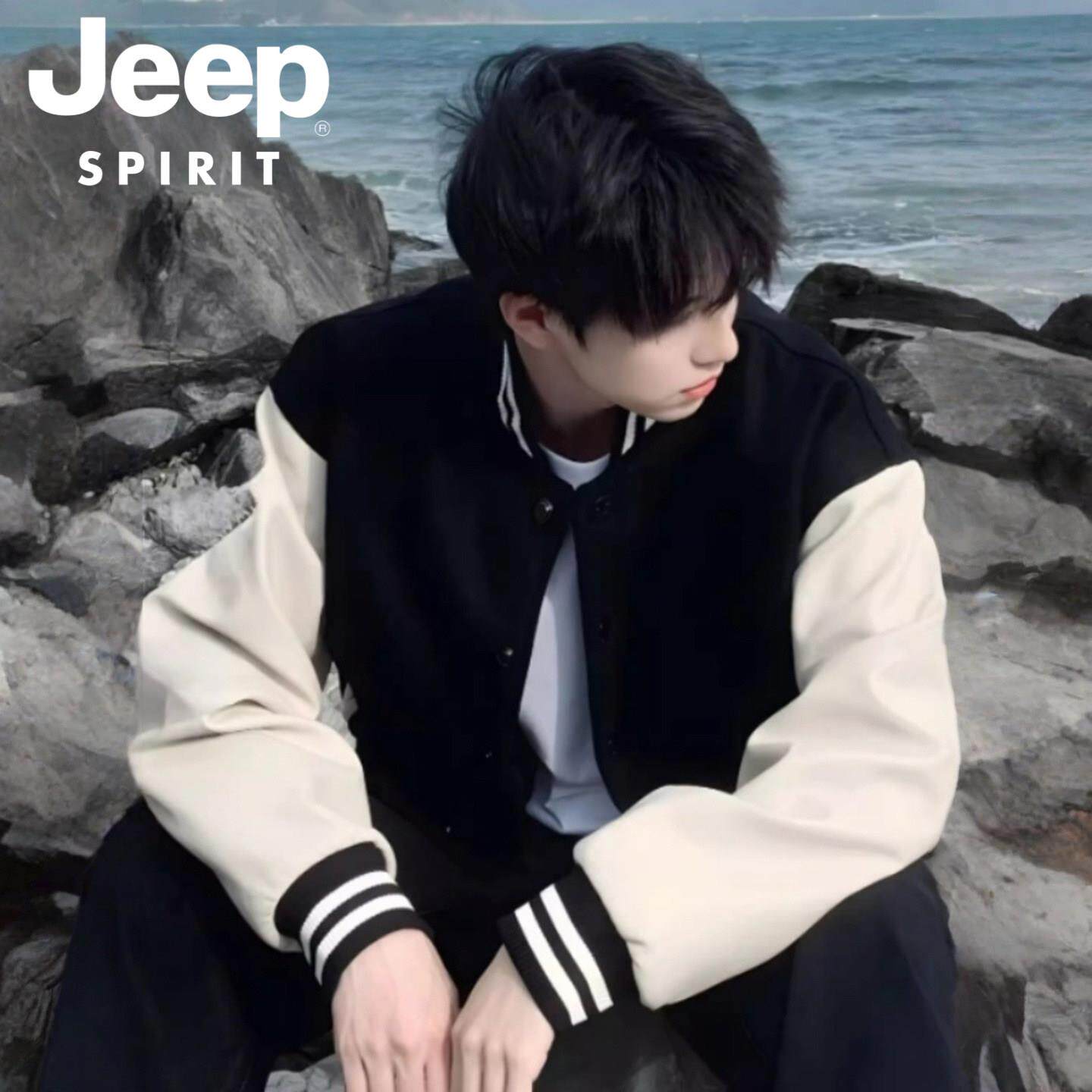 JEEP SPIRIT飞行员夹克外套男春秋季2025新款高端休闲男士棒球服