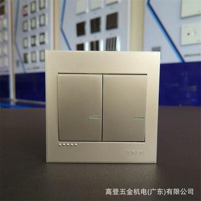 俊朗P系列玫瑰金墙壁开关面板一位两位三位四位单联双联多联暗装