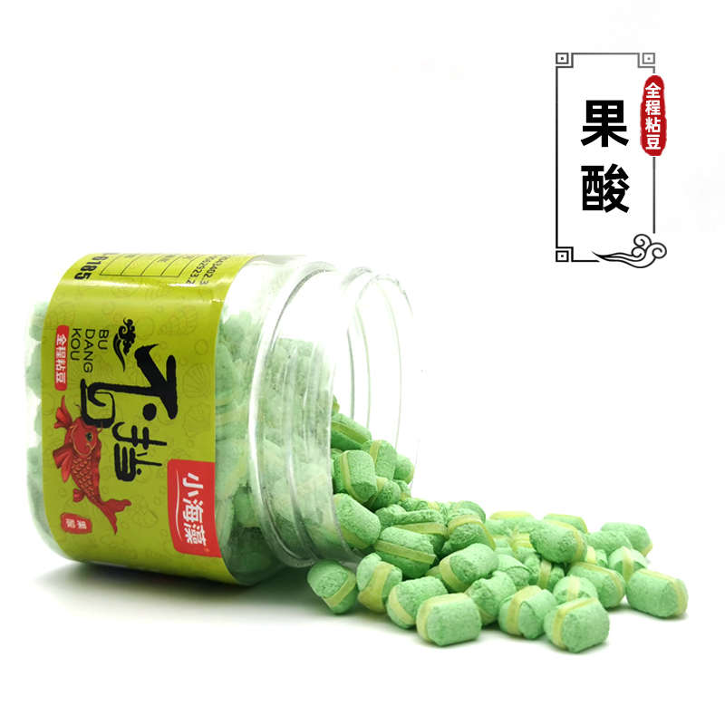小海藻秒粘豆不挡口全程粘低温绝杀黑金皮筋颗粒黑坑老滑鱼鲤鱼饵