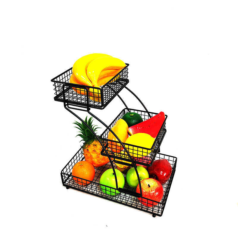 北欧风厨房台面水果篮三层蔬菜收纳篮可拆装方形客厅零食置物架,收纳整理,其他收纳篮,淘宝优惠券,粉丝福利购,淘宝优惠卷