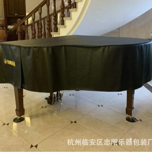现代简约黑色皮革三角钢琴罩防尘罩三角钢琴全罩