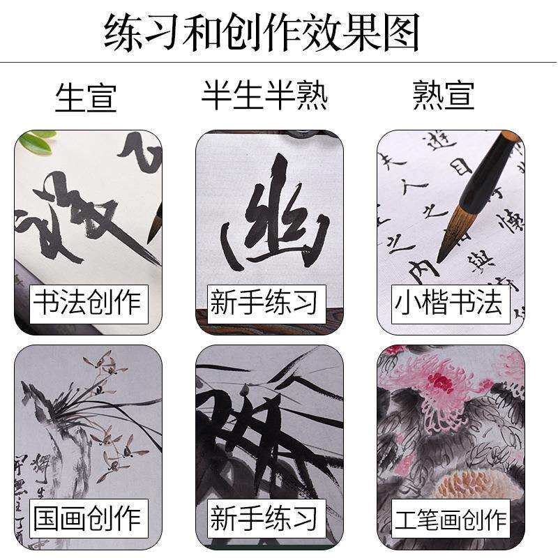 书法专用纸作品纸国画书法创作宣纸工笔画专用熟宣纸初学者四尺