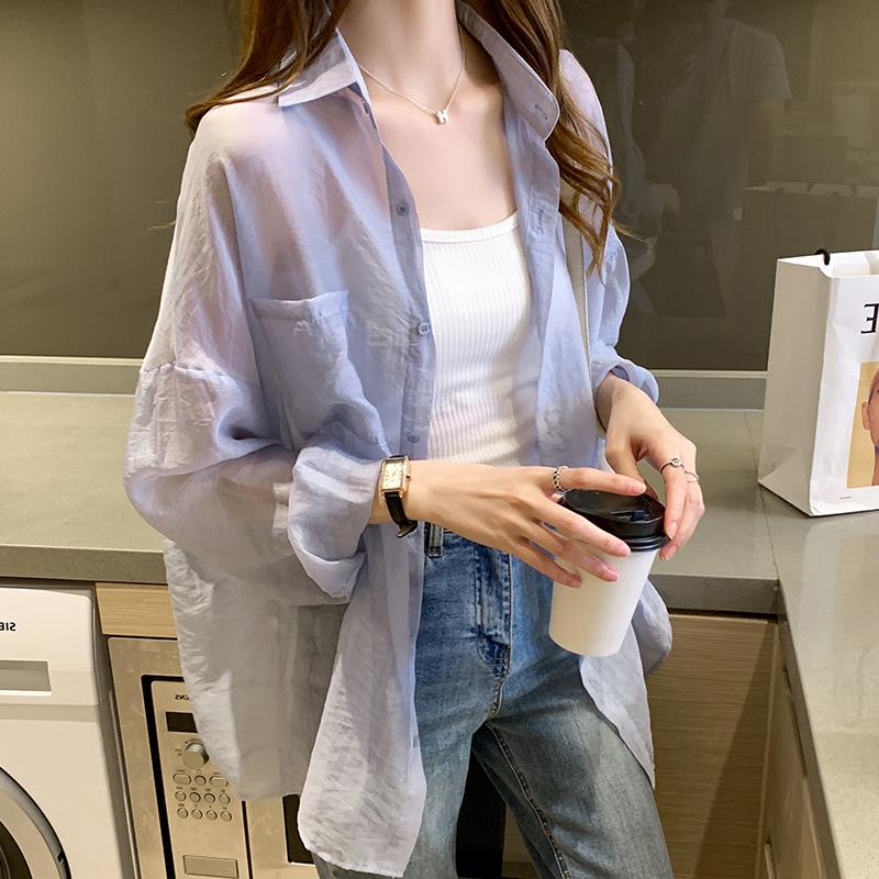 冰丝防晒衣女夏季薄款2026年新款披肩空调衫洋派透气雪纺上衣外套