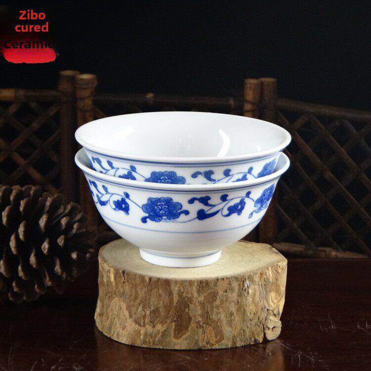 景德镇中国青花芙蓉陶瓷碗5寸面汤碗微波适用于安全健康的瓷器