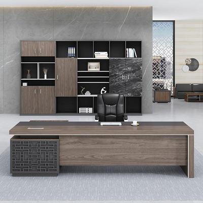 厂家多老功能现代老板桌L字椅型办大板台折公叠BBB板桌组合商用