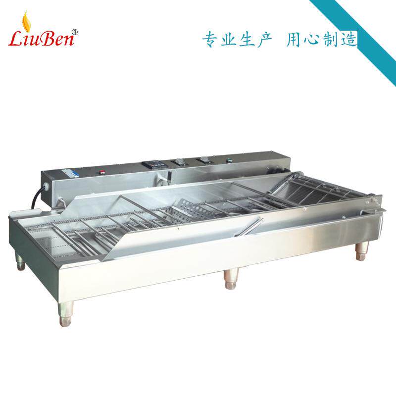380三相XHC电产V动量电热自油炸大机自动翻转双面油炸炉输送带滤