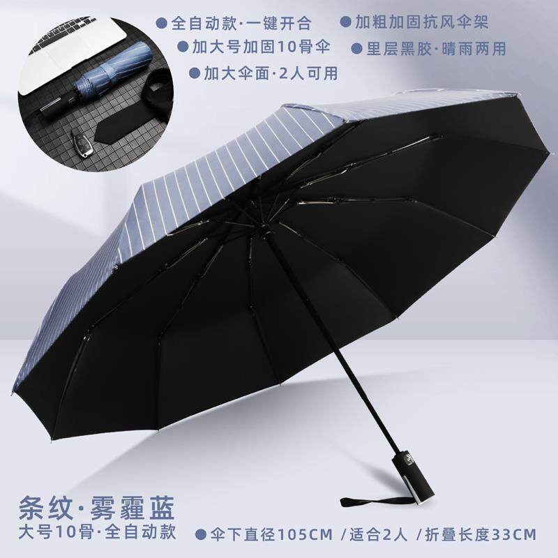 高档时尚商务格子双大动人大号雨伞男女加固抗风加复古码结实手折