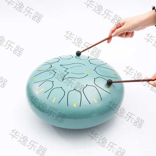 12寸13音空灵鼓梵音鼓色空鼓忘忧鼓莲花鼓乐器外贸