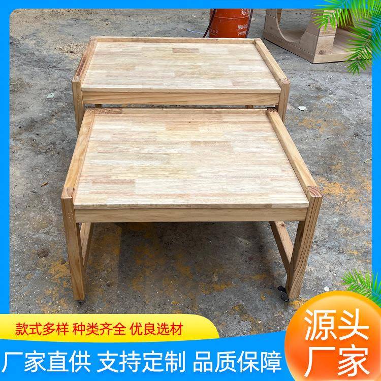 家SND幼儿园桌椅儿形童学习木桌木质长方六人桌子学生分餐桌实桌