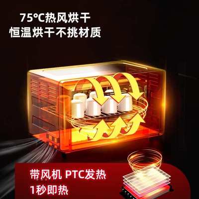 二星级茶杯消毒柜小型专用家用办公室酒店茶具酒杯水杯烘干台式
