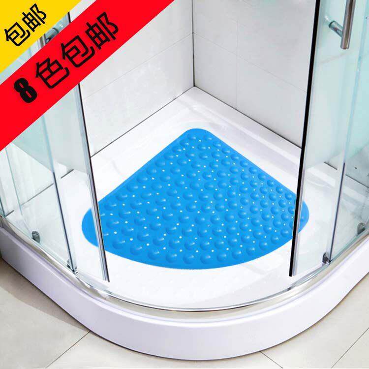 扇形浴室防滑垫三角形弧形地垫淋浴房间浴缸酒店透明洗澡塑料垫子