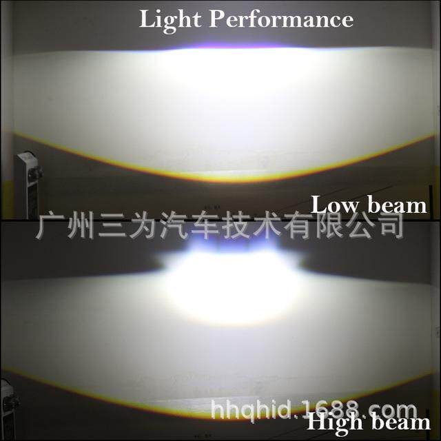 三为车灯SANVI 3寸通用LED双光透镜雾灯35w 12v 6000k 3000K雾灯